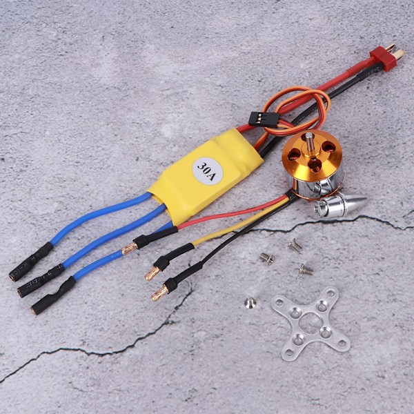 30A ESC Gul A2212 KV1000 / KV1400 / KV2200 Børsteløs Motor for Fjernstyrt Drone (A2212 KV1400)