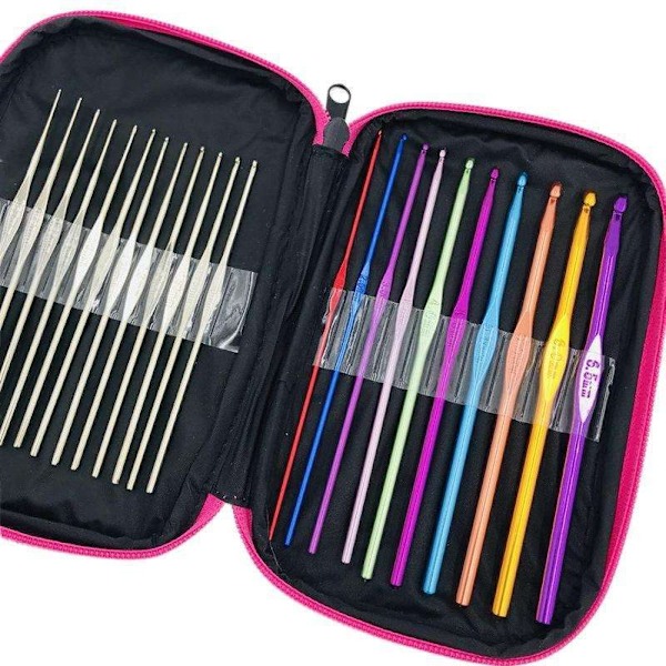 Mega kit med virknålar, markörer, måttband - Knitting Kit Multicolor multifärg