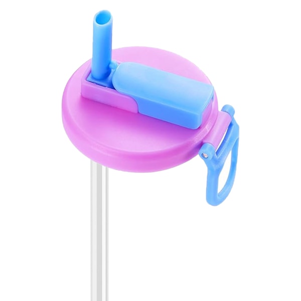 1 kpl uudelleenkäytettävä tölkkikansi virvoitusjuomatölkeille silikonipillillä tölkkijuomille/oluille Purple Blue