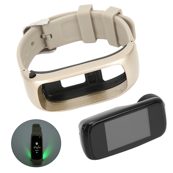 2 i 1 trådlös Bluetooth-hörlurar Armband Smartwatch Sports Monitor Armband FitnessGolden