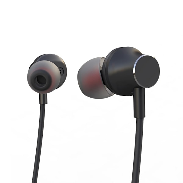 Bluetooth 50 timer musikk/samtale Handsfree Magnetisk Nakkebånd Black Svart