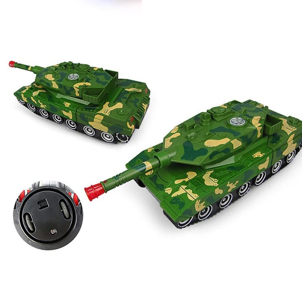 Børn Stunt Elektrisk Deformeret Tank Legetøj med Lyseffekter Roterende Super Trick Gillade Camouflage
