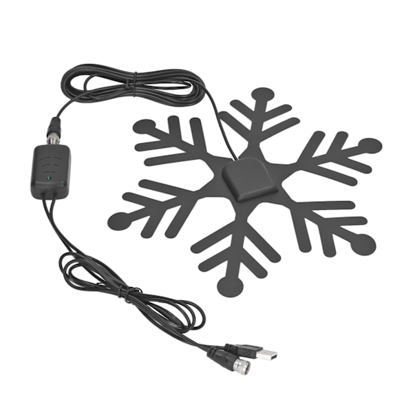 Snowflake Shape HD Indoor TV Antenn DTB ATSCISDB T Svart