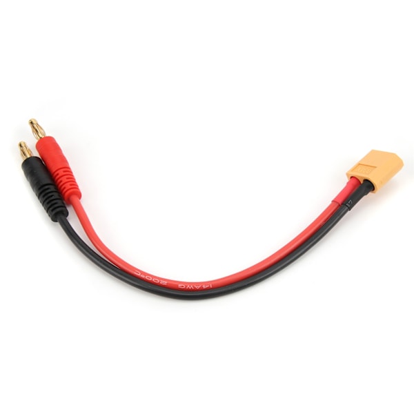 15cm RC Laderkabel XT60 til 4,0 mm Bananplugg 14AWG Kabel for Lipo Batterilader