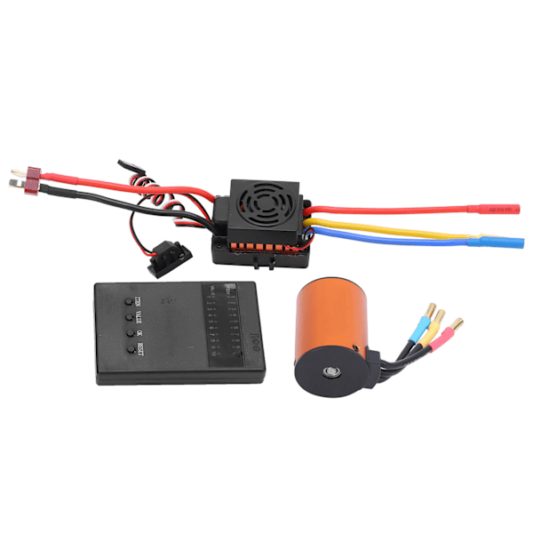 Vandafvisende 3650 3100KV Børsteløs Motor 60A ESC Programmeringskort Combo Sæt til 1/8 1/10 RC Bil