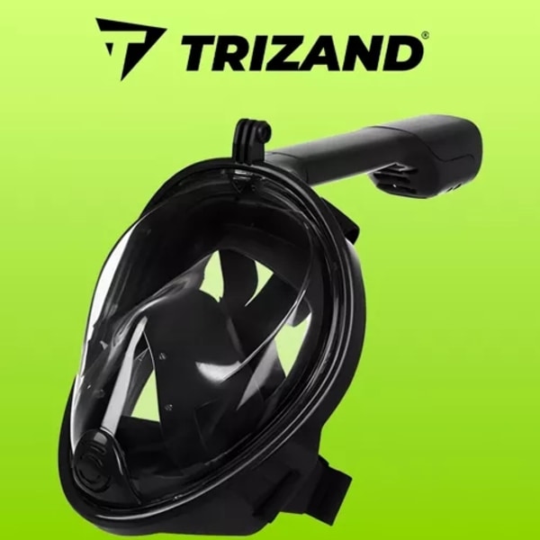 Snorkelmaske Heldekkende - Snorkling - L/XL Black Svart