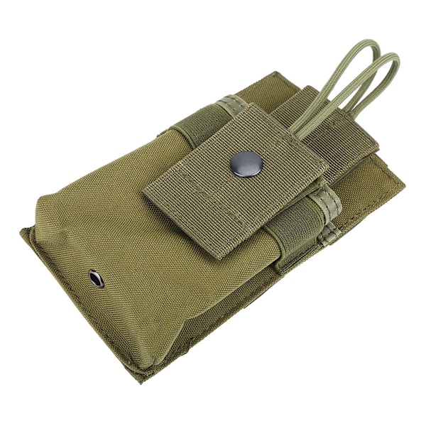 Bærbar Nylon Walkie Talkie Veske Lomme Radioholder Etui for Utendørs Sport Army Green