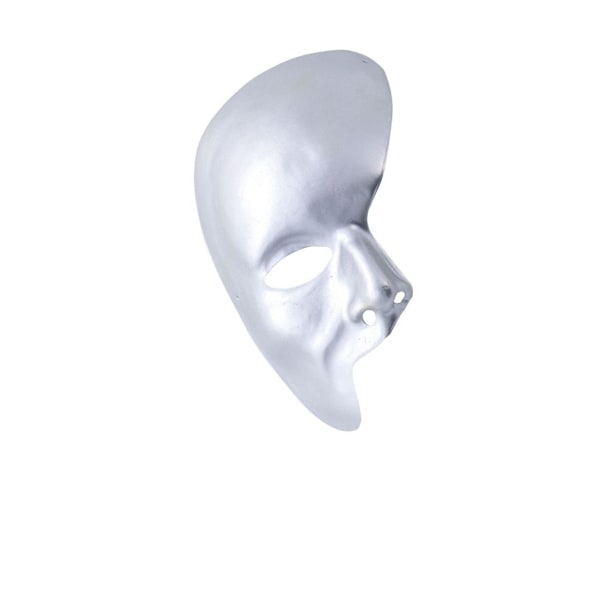 Ansigtsmaske - Halv ansigts Silver Phantom of the opera maske Multicolor multifärg