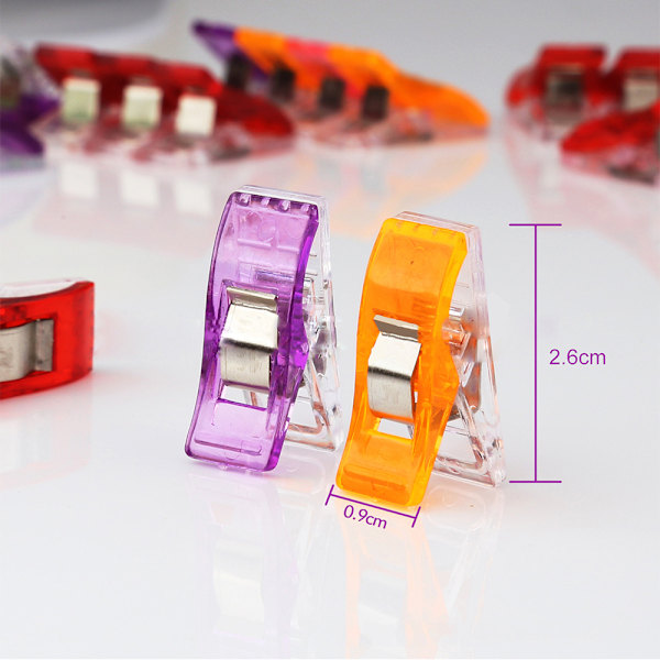 10/20/50 stk. Syklips Plastklips Quilting Håndverk Hekling Strikking Sikkerhetsklips Diverse transparent transparent 10 pcs