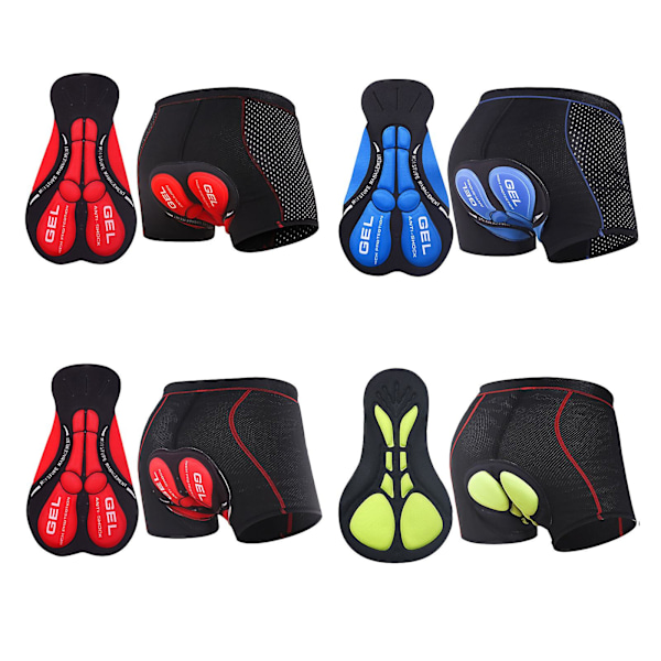 Vadderade Cykelbyxor Cykelunderkläder 5D Andningsbara Byxor Shorts Mtb Kvinnor Män Blue Blue 2XL