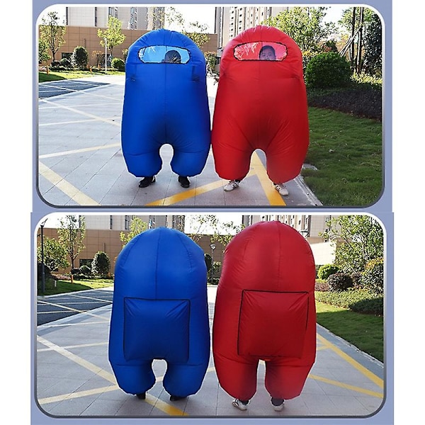 Halloween Oppustelig Among Us Kostume Til Børn Voksne Blow Up Suit Sjov Cosplay Astronaut Disfraz Gonflable Sus Crewmate Gave A Yz Re Red Kids 100 to 155cm