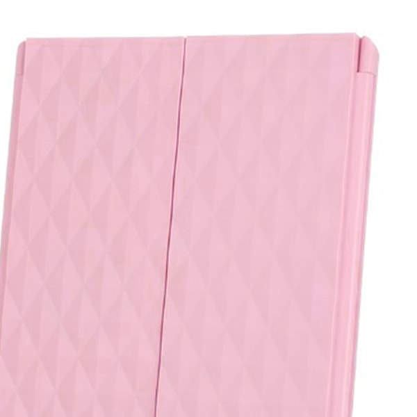 Ljusad smink spegel minimalistisk förstoring touch kontroll trefaldig LED fåfänga spegel rosa