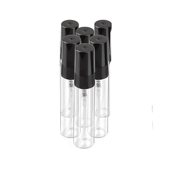 Mini refill parfumeflaske sprayflaske 5 ml 5-pak Svart Sort