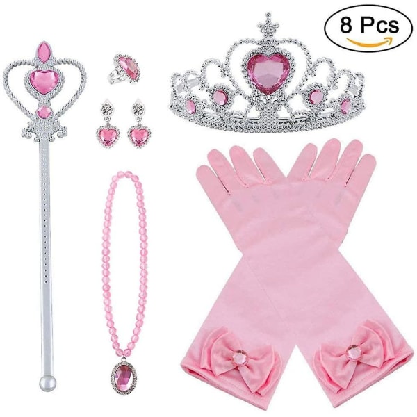 Princess Accessories Set - Pink Heart Sticks 8 delar-