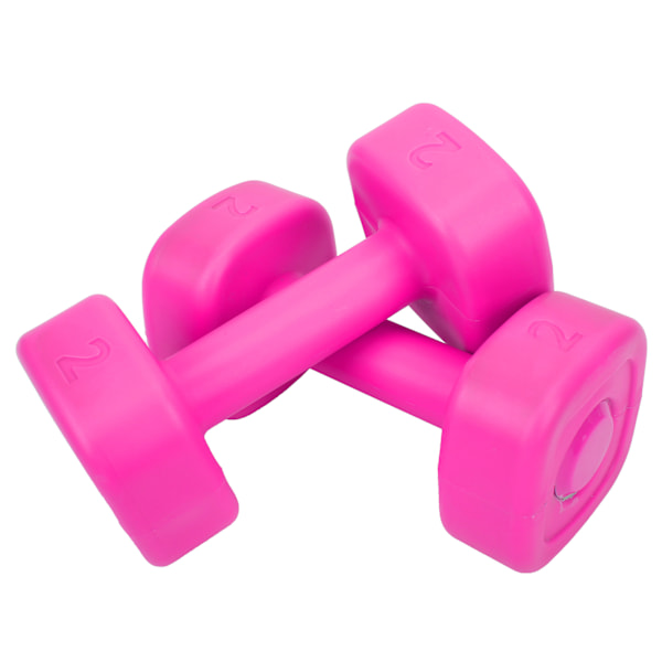 2 stk. 4lb Håndvægte Fitness Vægtløftning Bodybuilding Yoga Sport Vægttab Udstyr Rose Rød