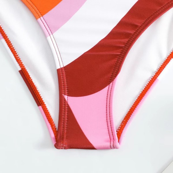 2024 Uusi väriä vastaava eurooppalainen ja amerikkalainen Amazon seksikäs uimapuku yhdessä osassa, tiukka konservatiivinen uimapuku, sifonkikangas hame naisille Red suit M