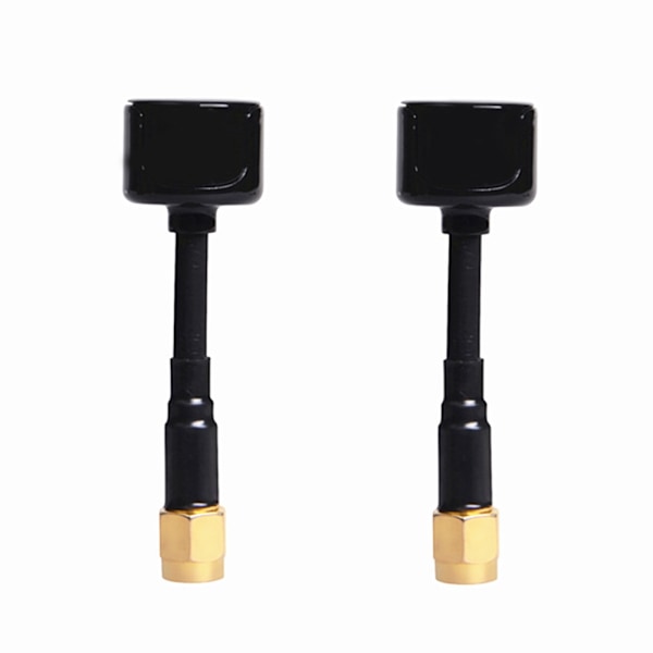 2 stk - Foxeer Lollipop 5.8G 2.3dBi RHCP FPV Antenne - SMA - for FPV Racing RC (Svart)