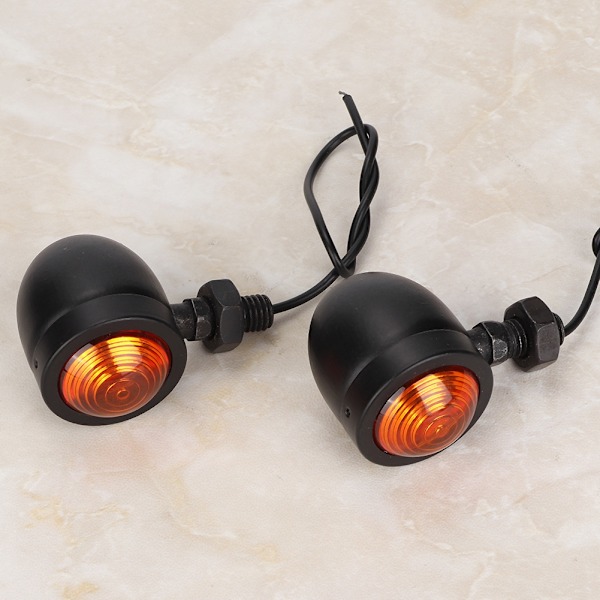 Retro Metalliska Motorcykel Blinkers - Set om 2 0.2