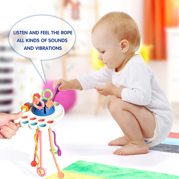Montessori baby leksaker 12-18 månader, baby leksaker 6-12 månader, sensoriska D