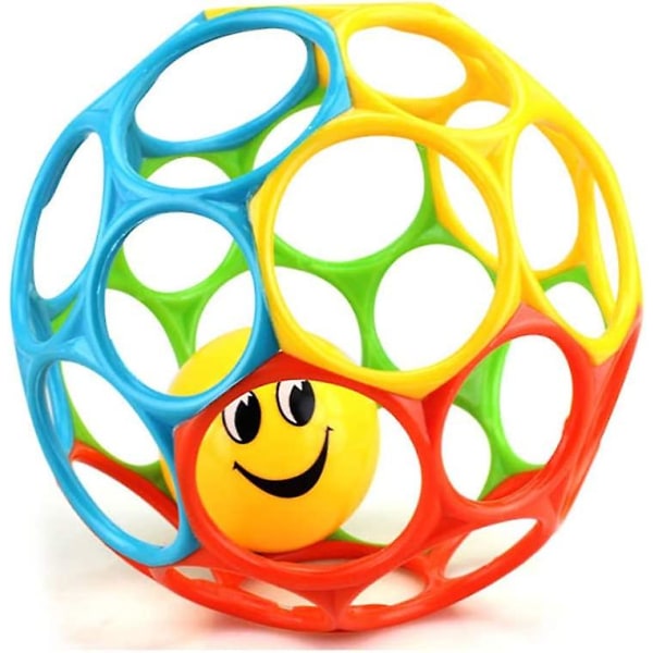 Kids Grab Ball, Baby Rattle Toy Fargerik Nyfødt Hånd Grab Rattle Ring Teething Toy (4,7" diameter) Gillade