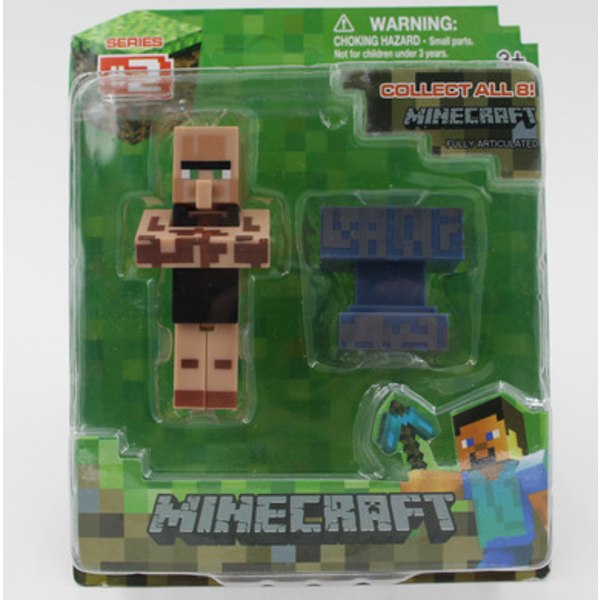Minecraft Legetøj 3-tommer dukker 9 typer sæt Creeper Lille sort mursten Steve Besøg butikken for at bede om billeder respekteras Zombie holding a pickaxe