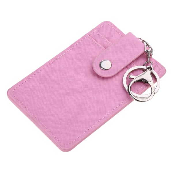 Bärbar ID-korthållare Busskort Cover för Case Office Work Nyckelring Till Pink 0.05