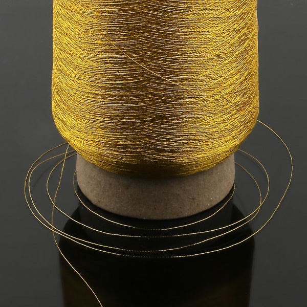 3600m Manuell Bright Silk Gull Tråd Sølv Tråd Computer Broderi Korssting Silketråd Gjør det selv Gull og Sølv Tråd Gules