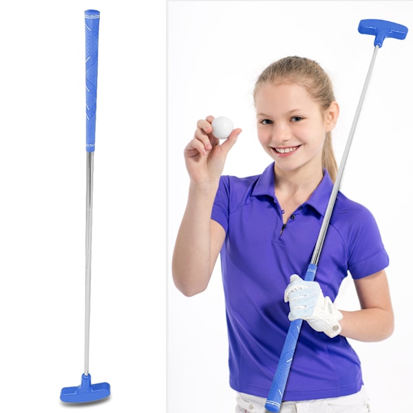 31 tommer Mini Gummihoved Golf Puttere Børne Golf Putter Stål Skaft (Blå)