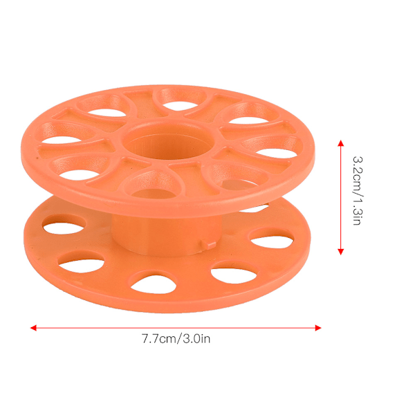 Slitstark plastdykning Kompakt Fingerspole Rulle Dykare Undervattenstillbehör Orange