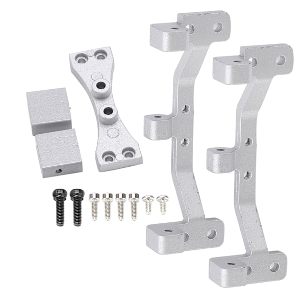 RC Bilmodifisering Styrestangsete med Bakaksel Styregearbrakett for MN 1/12 99S D91 D90 Sølv