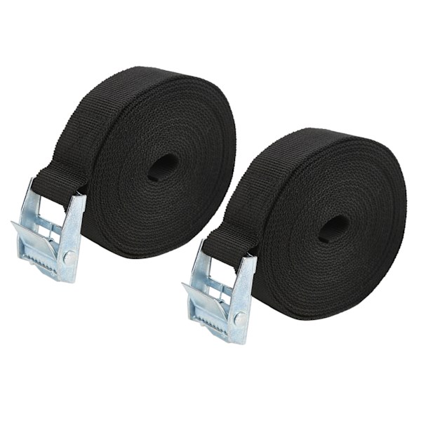 2Pcs Lashing Strap 25mm Zinc Alloy Press Buckle Durable AntiBreakage Firm Straps for Bundled Up Heavy Objects(3 Meters )