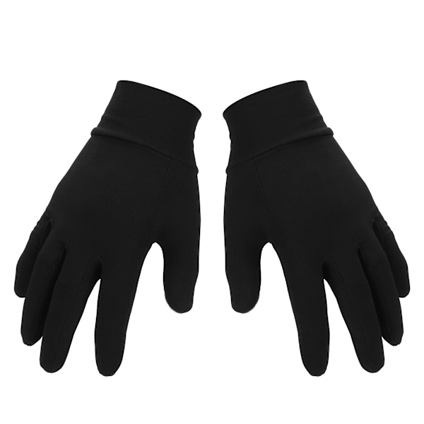 BOODUN Lycra Vinter Sykkelhansker Full Finger Touch Screen Varme Vindtette (Svart)