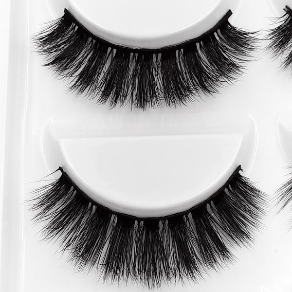 5-par lösögonfransar - 3D faux mink G600 G600 Svart