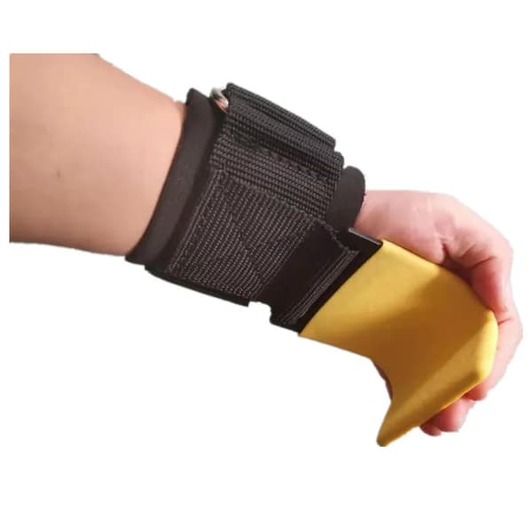 Lyftremmar Power Marklyft Vikt Gymhandskar Tunga Lyft Handledsremmar Kraftiga Viktkrokar Lyftremmar Pad Grepp Lyftdrag 1PCS Yellow