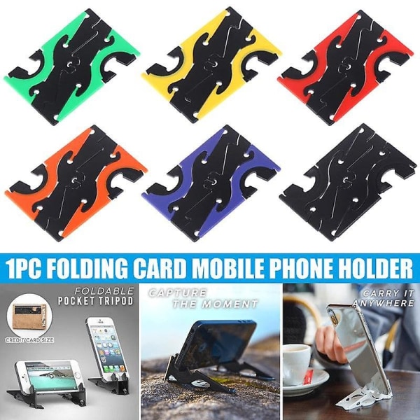 Selfie Carbon Card Foldbar mobiltelefonholder og justerbart mobiltelefontilbehør (One Piece)