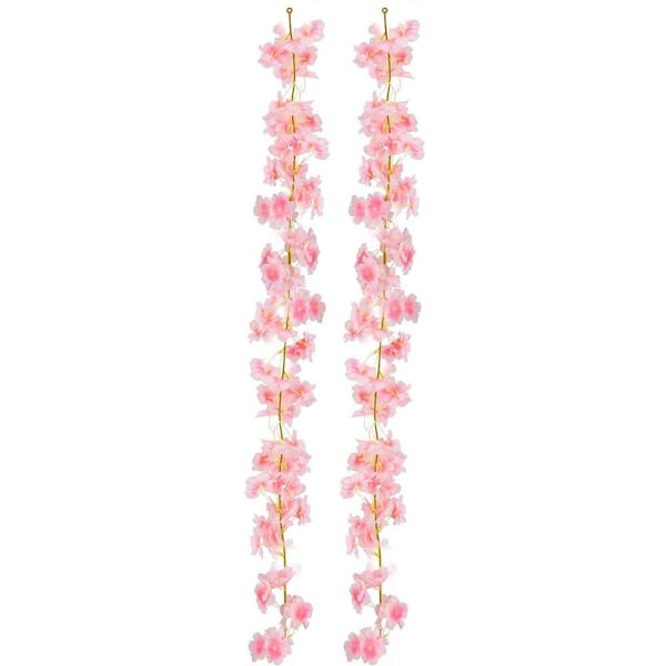 Konunus Pakke med 4 x 1,8 m Kunstig Blomster Kirsebærblomst Girlander KLB