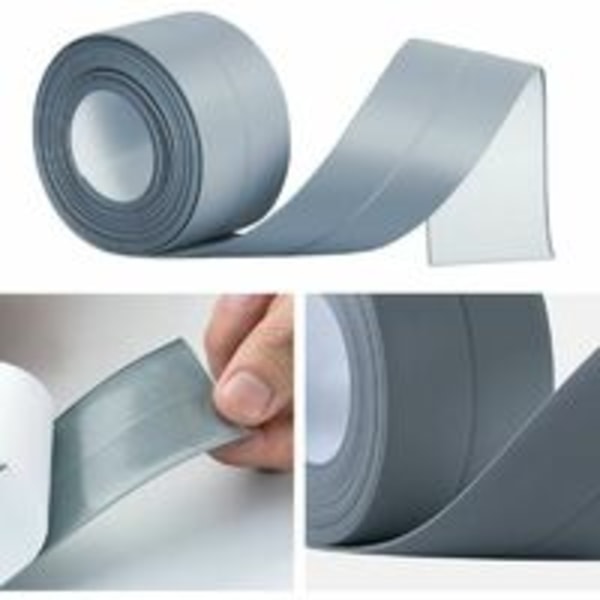 Mjuk sockellist - ändlist 22 mm 6 meter för kök och badrum, självhäftande tätningslist, flexibel böjbar list, fogtätningslist,