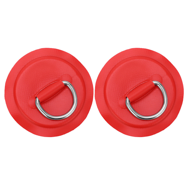 D-ring Pad Patch PVC Oppblåsbar Båt Flåte Jolle Kano Surfebrett Kajakk Festesystem Rød