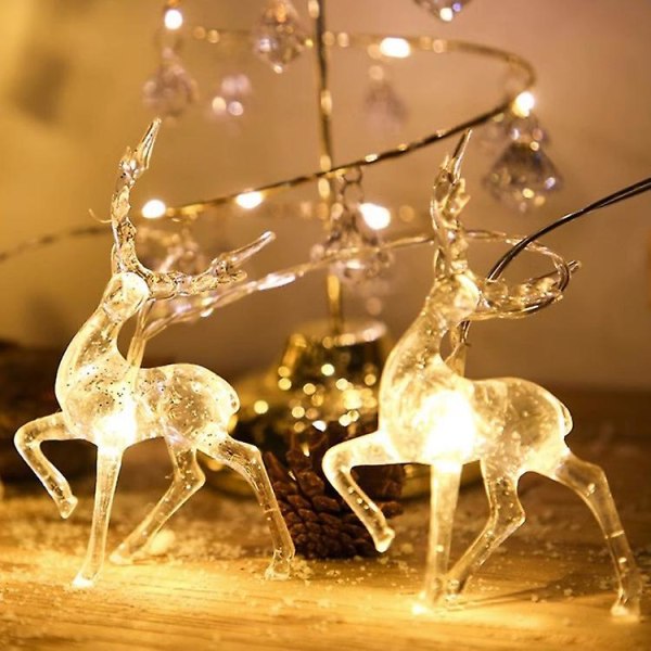 1,5m 10led julelysstreng Snemand Santa Cluas Xmas Lampestreng Hængende Ornamenter Vedhæng Glædelig Jul Decor A