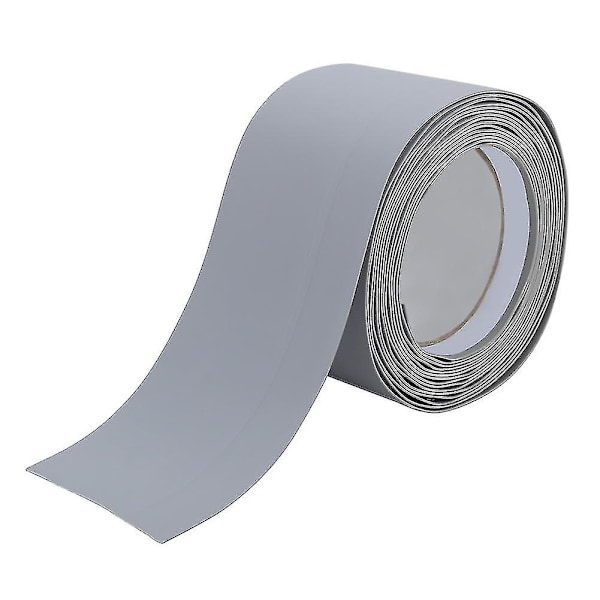 5 m itseliimautuvat jalkalistat seinän reunaan, vaaleanharmaa Light Grey 100 x 25 x 1.5 mm