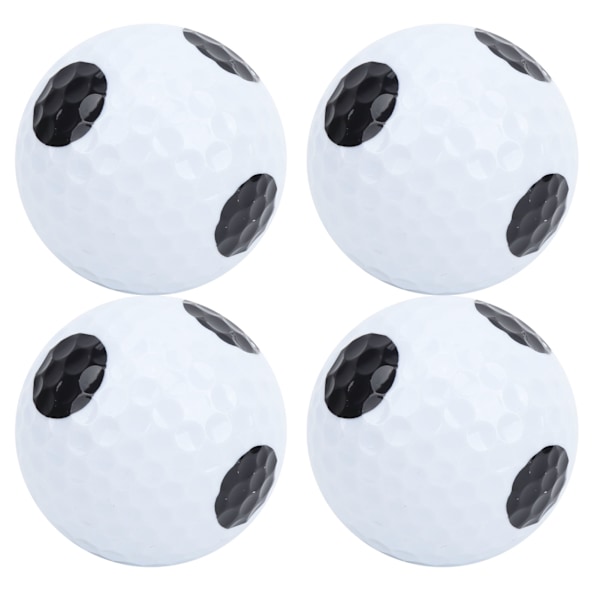 4 st Golf Putting Practice Dubbellager Boll Vit Svart Boll Svart Punkt Boll