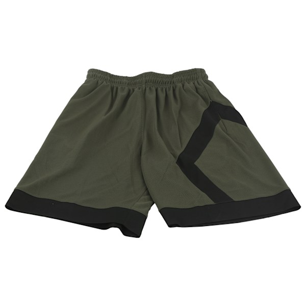 Man Sports Shorts Sommer Hurtigtørkende Trenings Shorts for Basketball/Løping Grønn XL