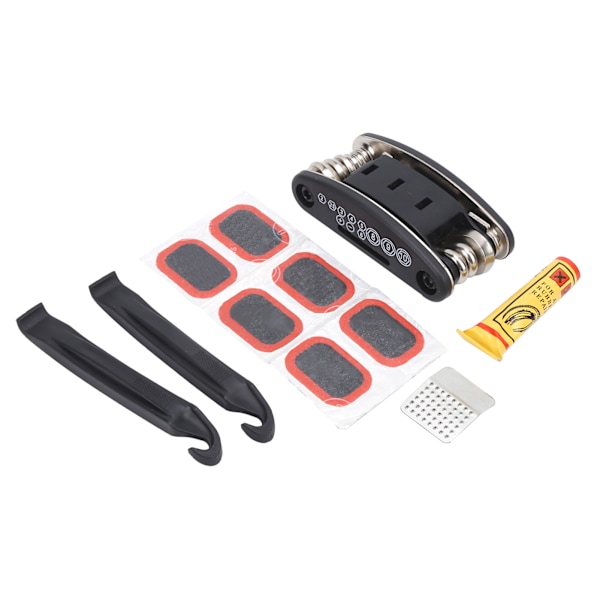 Bike Flat Tire Repair Tools Fold Multi‑Function Hex Wrench Nut Tire Puncture Repair Set