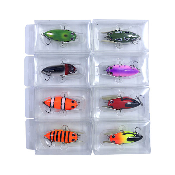 Topwater Mini Crankbait Fishing Lures Flytande Swimbbait hårda beten för sötvatten och saltvatten