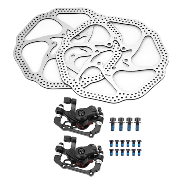 Mountainbike Mekanisk skivbroms Cykelcykel Fram Bak Set med 160 mm rotorer