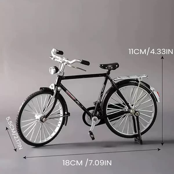 Retro cykelmodelkit, miniature metalpynt til kunstsamling, legetøj til børn - Perfekt Green