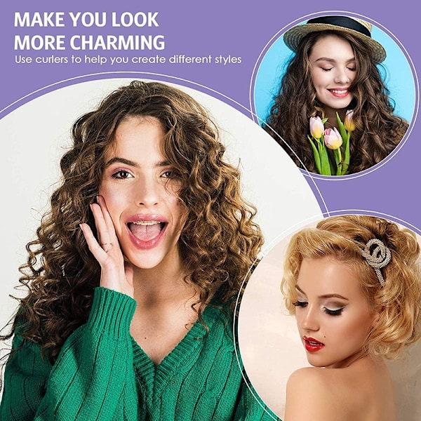 Satiini Heatless Curling Set Hiuksille, Täydelliset Kiharat, Ei Vaurioita green