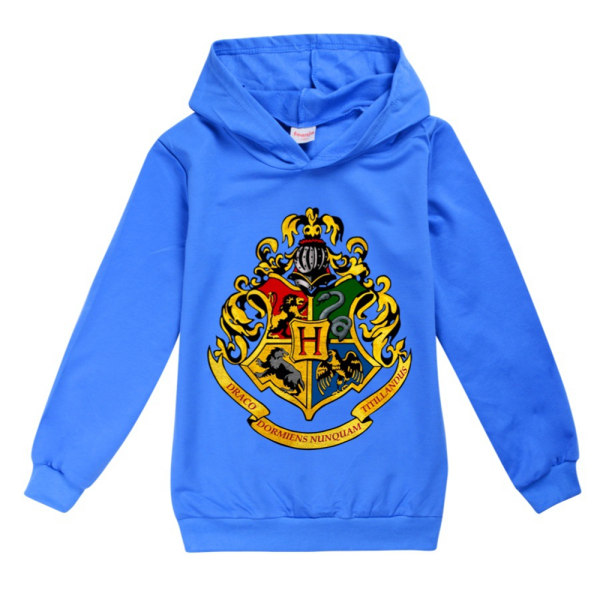 Drenge Piger Casual Hættetrøje Harry Potter Langærmet Sweatshirt Top mørkeblå Komfortabel klassiker dark blue 150cm