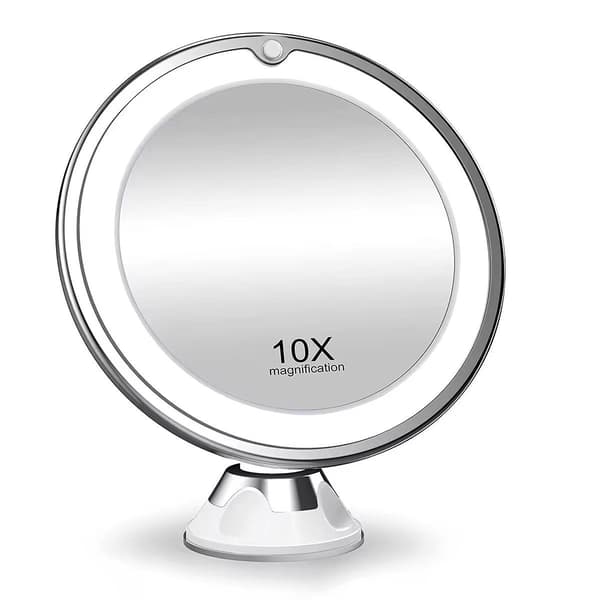 LED-meikkipeili imukupilla ja 360° pyörityksellä