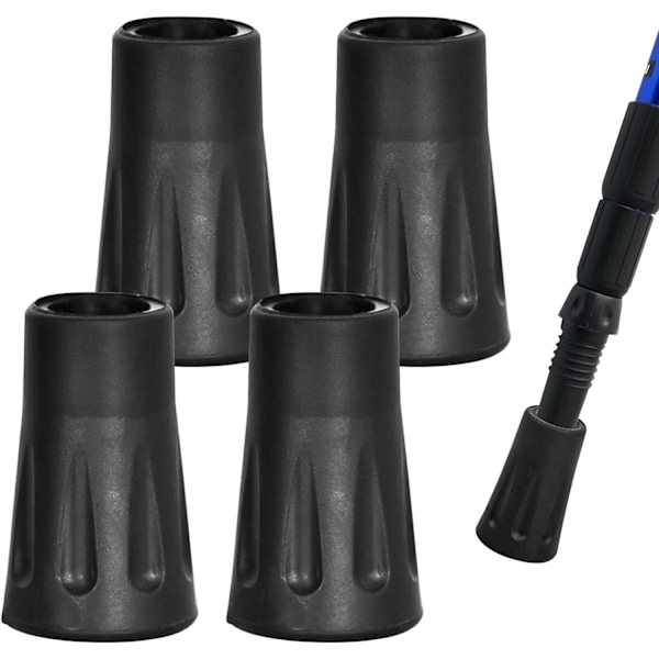 4 stycken gummifötter för vandringsstavar 11 mm gummifötter 2 par
